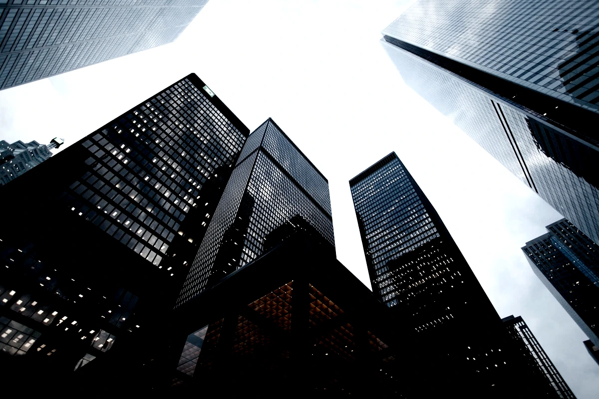Minimalist Geometric Glass Skyscraper - Edited